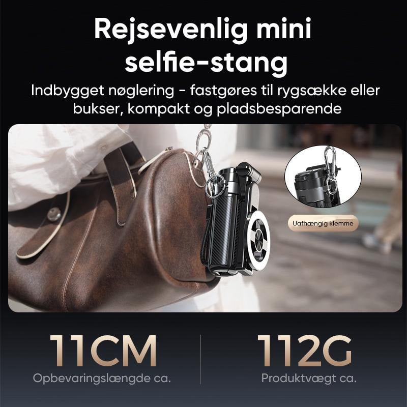 Magnetisk selfiestang i lommestørrelse