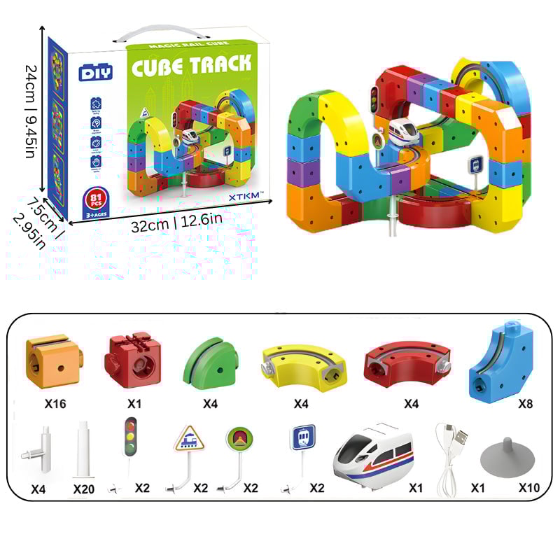 Magisk magnetisk togbanesæt til børn