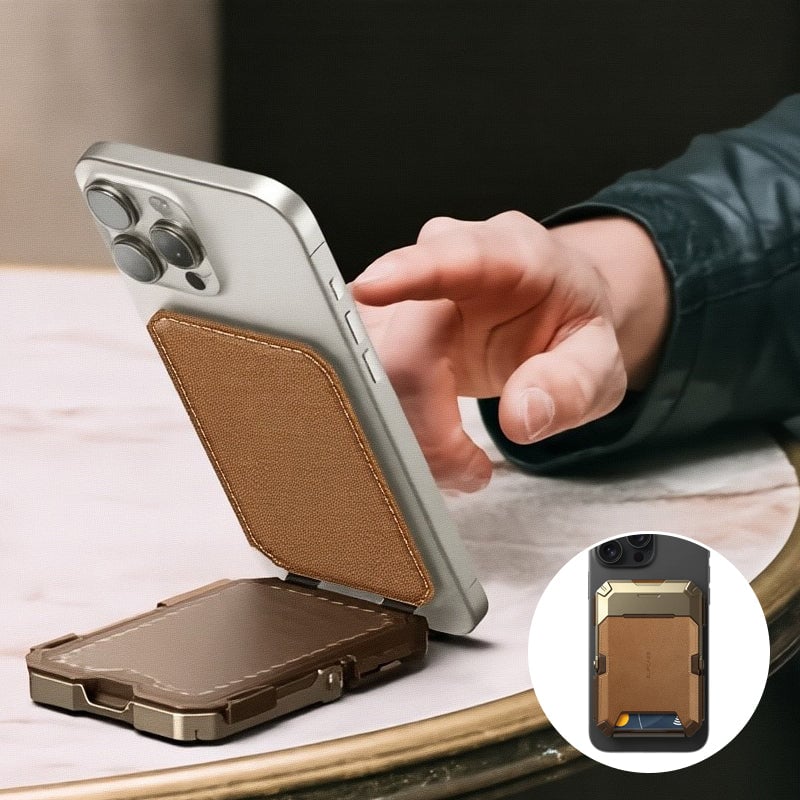 Magnetisk pung med stativ