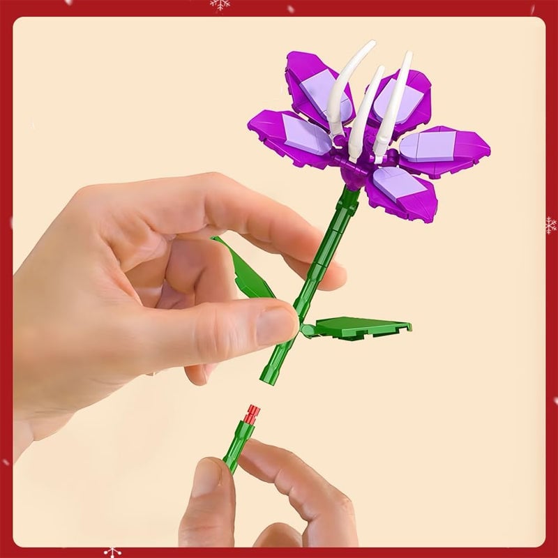 Blomsterbuket byggeklods julekalendersæt