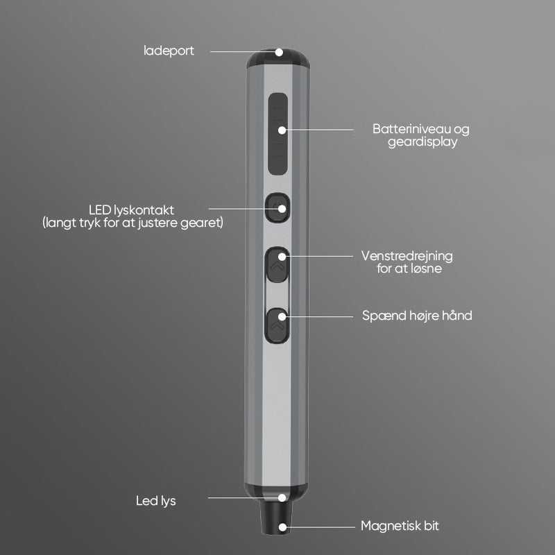 Elektrisk præcisionsskruetrækkersæt i ministørrelse (Flere størrelser)