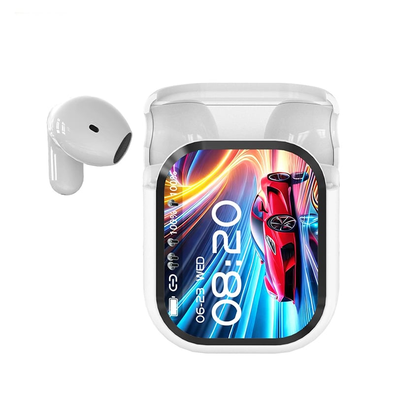 Støjreducerende oversættelses øretelefoner med farveskærm