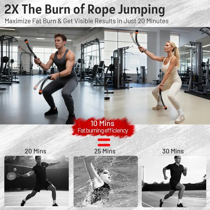 Adjustable Ropeless Battle Ropes Training