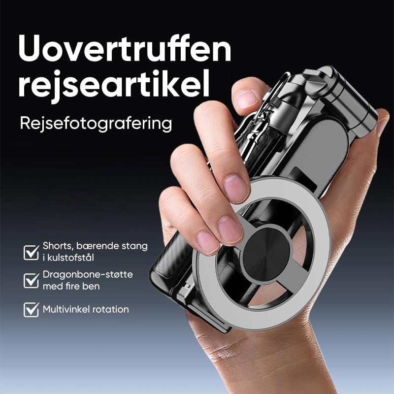 Magnetisk selfiestang i lommestørrelse