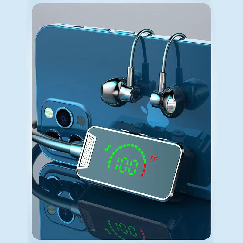 Bluetooth headset med digital display og nakkebøjle