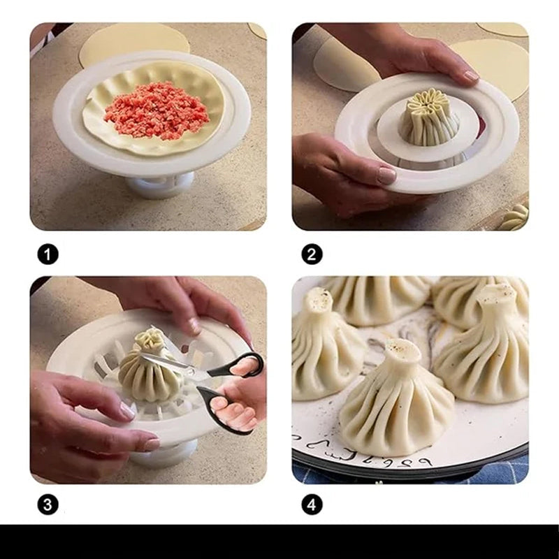 Blomsterformet maskine til fremstilling af dumplings og baozi