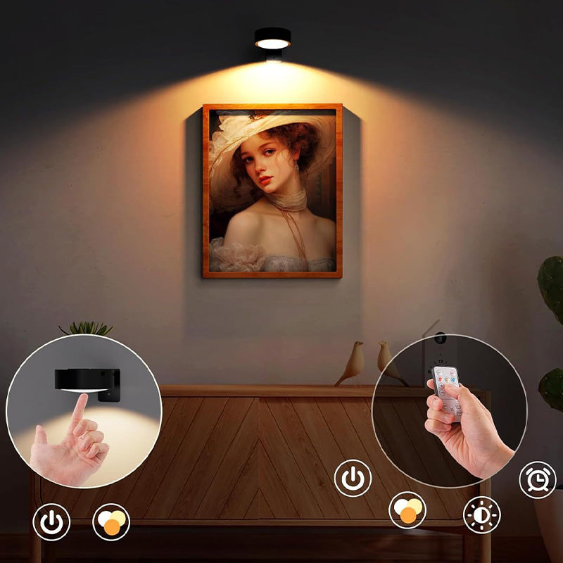 Trådløs LED-væglampe med fjernbetjening