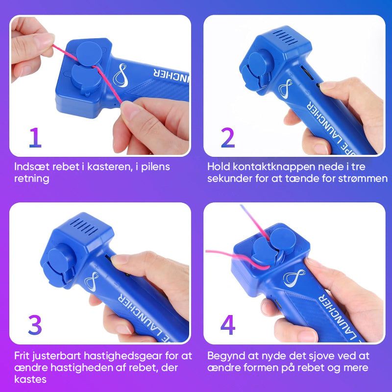 Bærbar rebkaster loop-legetøj