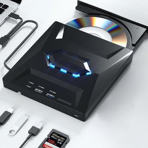 7-i-1 Eksternt USB DVD drev & Blu-ray afspiller