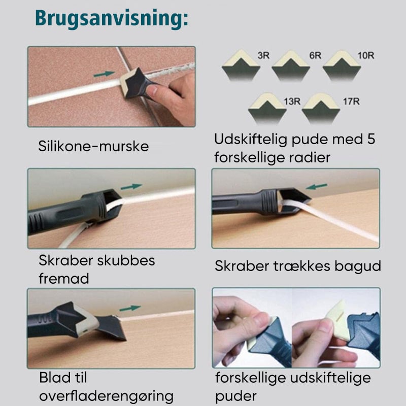 20【Sale】Silikone fugeværktøj, 3 stk.