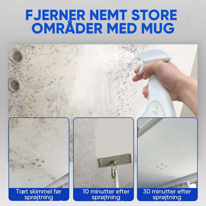 Hurtigtvirkende anti-skimmel vægrensespray