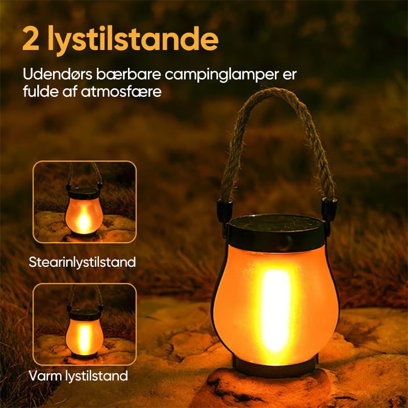 Solcelledrevne udendørs camping lanternelamper