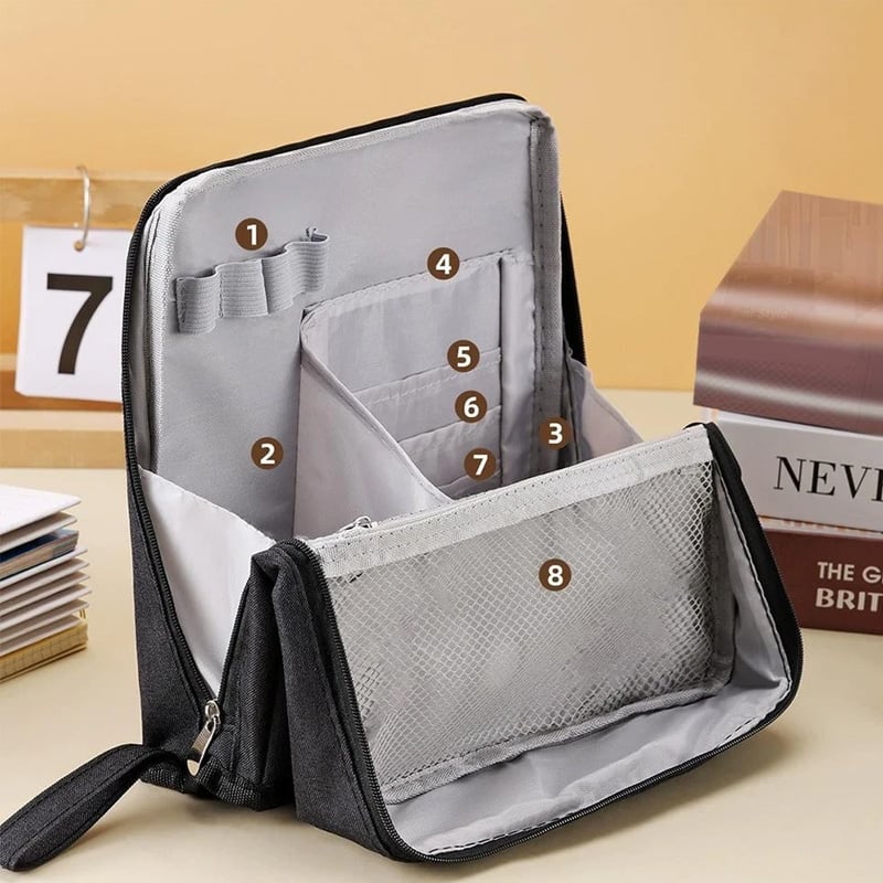 Penalhus og kosmetiktaske med stor kapacitet