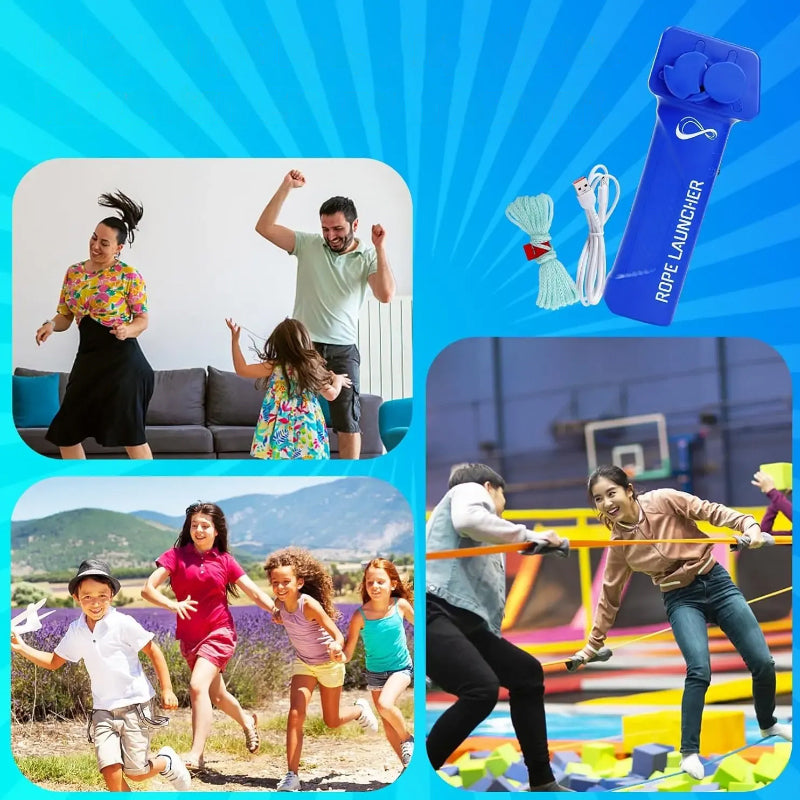 Bærbar rebkaster loop-legetøj