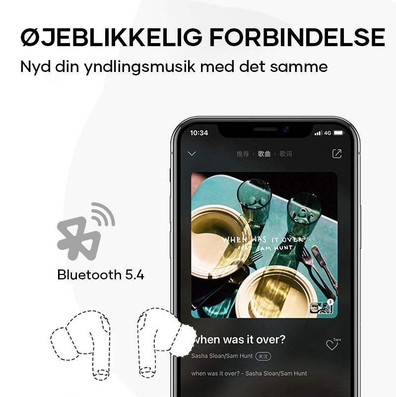 Støjreducerende Bluetooth-øretelefoner