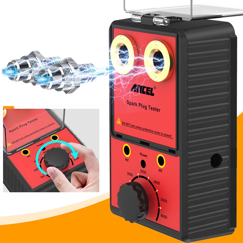 Dobbelt tændrørstester med to 12 mm tændrørsfatninger