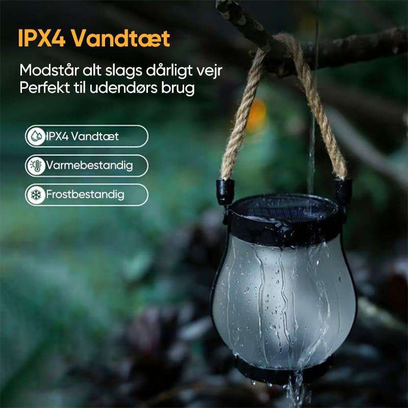 Solcelledrevne udendørs camping lanternelamper