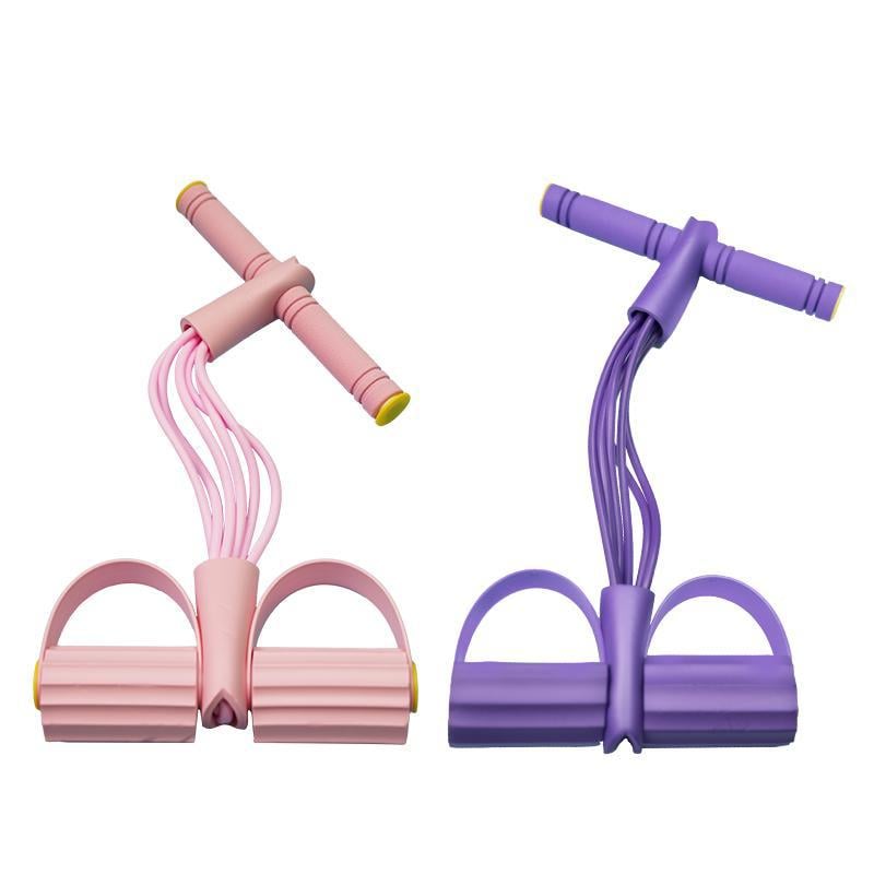 Modstandstræningsapparat med fodpedal og elastik til hjemmetræning