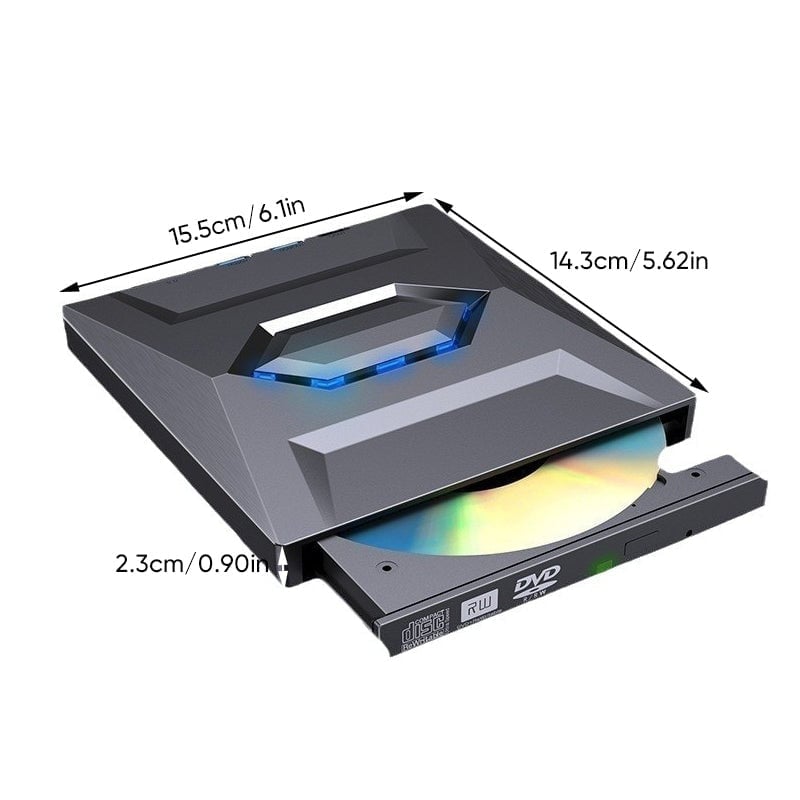 7-i-1 Eksternt USB DVD drev & Blu-ray afspiller