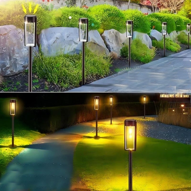 Solcelledrevne græsplænelamper med wolframglødetråd (2 stk.)