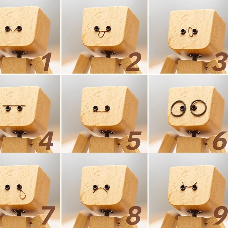 Rystende træmandsfigur