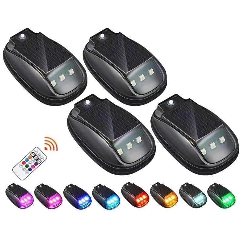 Solcelledrevne RGB tagblinklygter