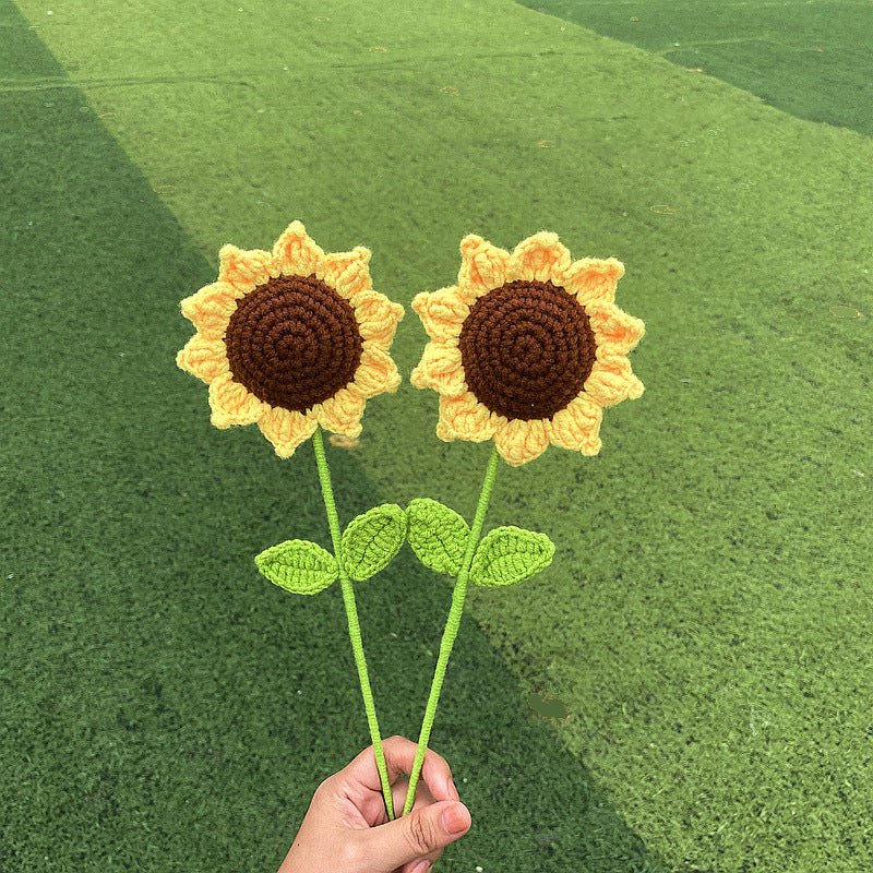 Hæklede blomsterbuketter