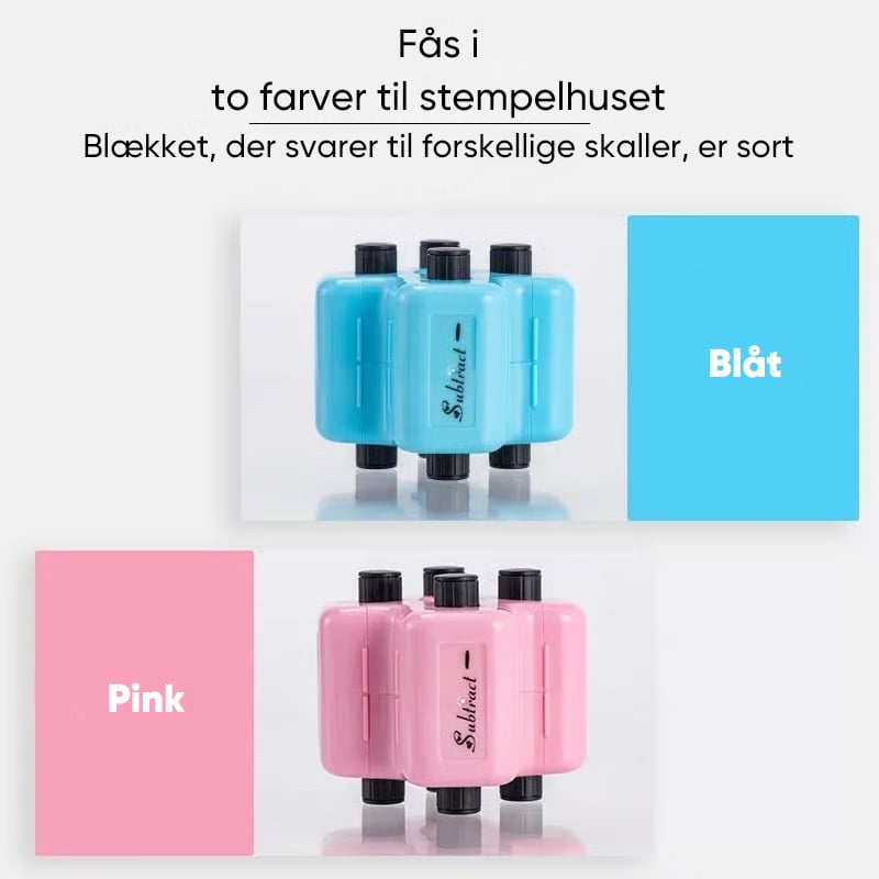 4-i-1 Rulle-stempel sæt til matematikøvelser
