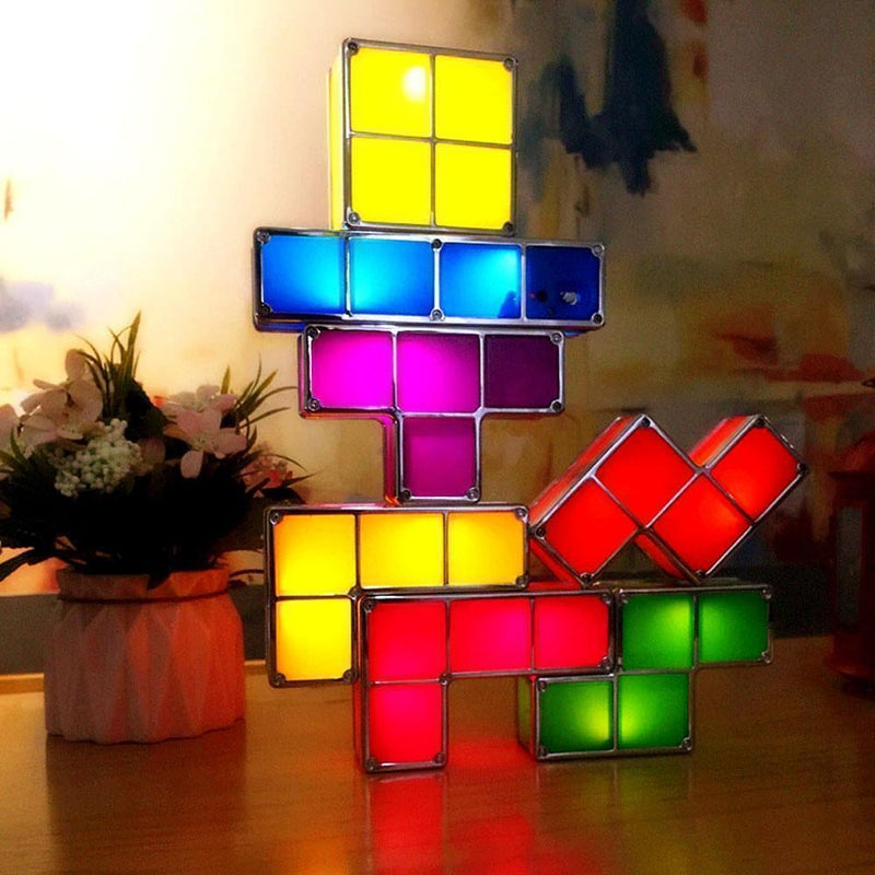 Stabelbar Tetris LED natlampe