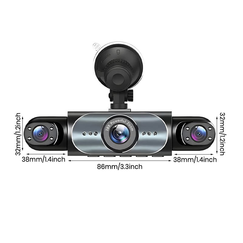 Fire-kanals overvågnings-dashcam