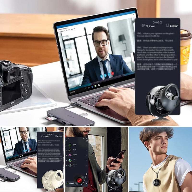 Trådløse Bluetooth-oversættelses-øretelefoner