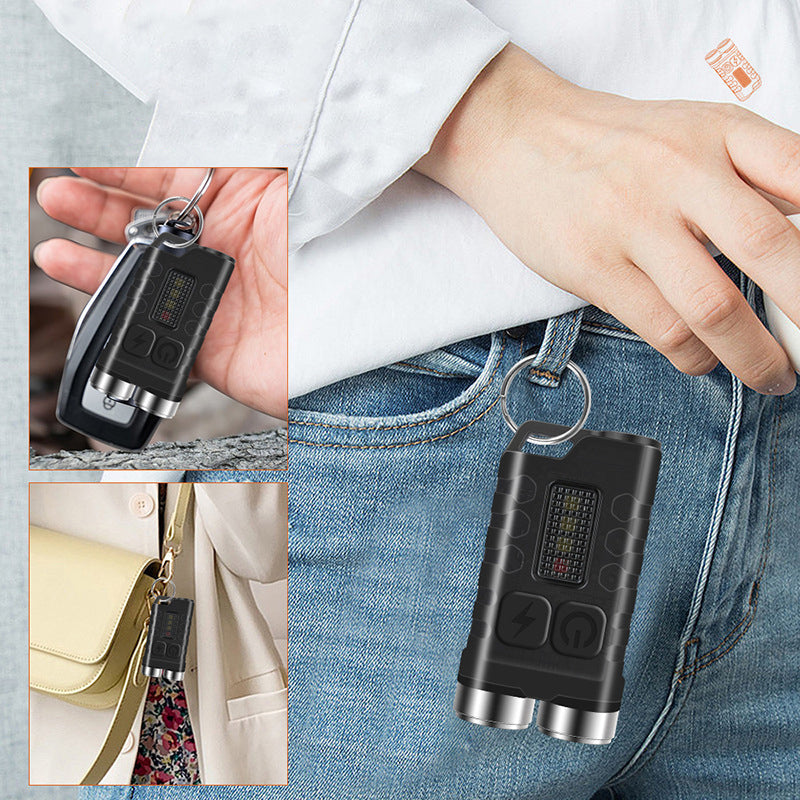 Magnetic Mini Keychain Flashlight