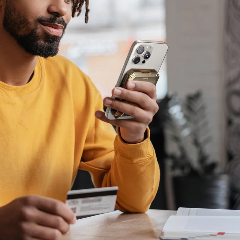 Magnetisk pung med stativ