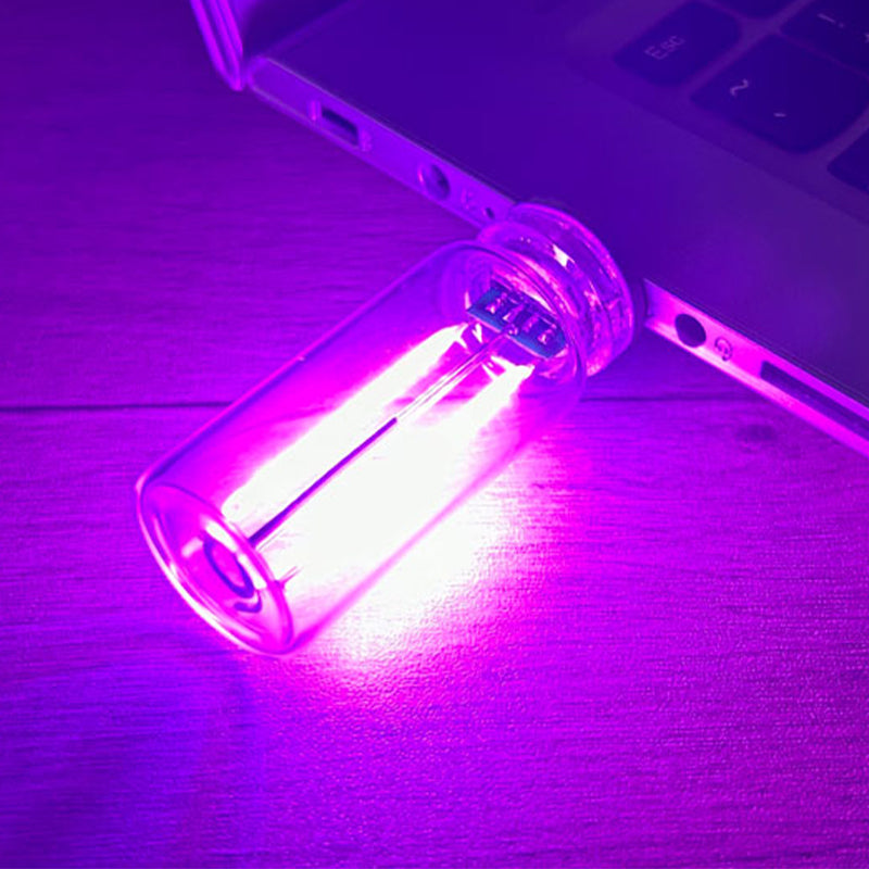 USB glasflaske natlampe med touchfunktion