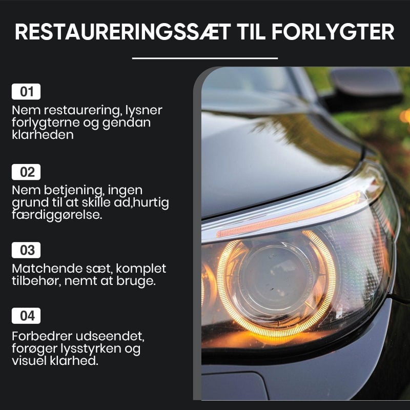 Restaureringssæt til forlygter