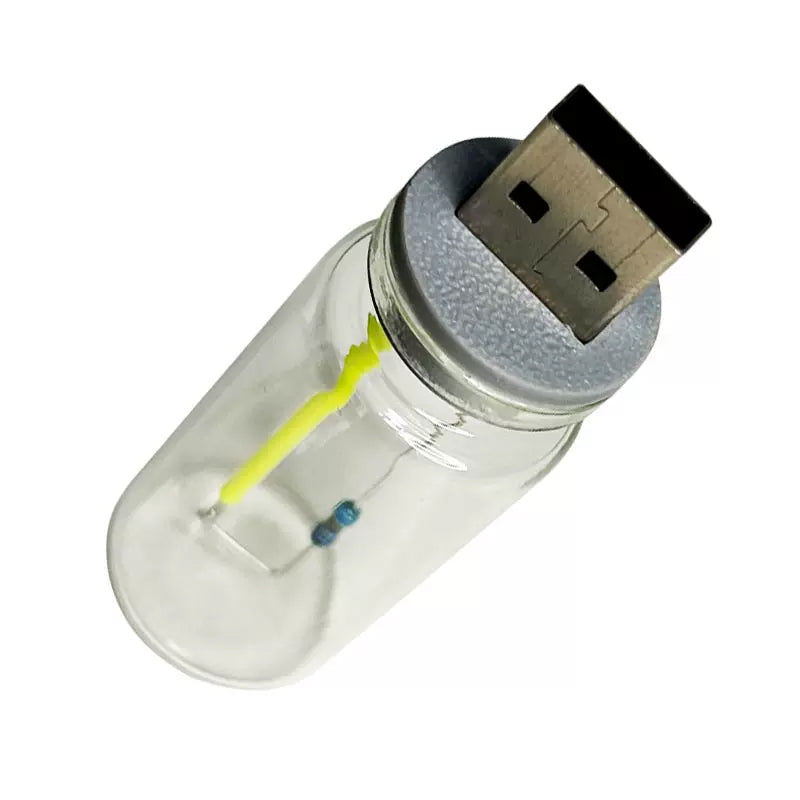 USB glasflaske natlampe med touchfunktion