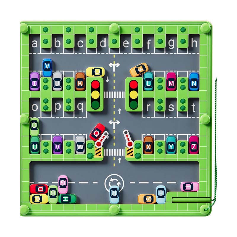 Magnetisk alfabet parkeringslegetøj