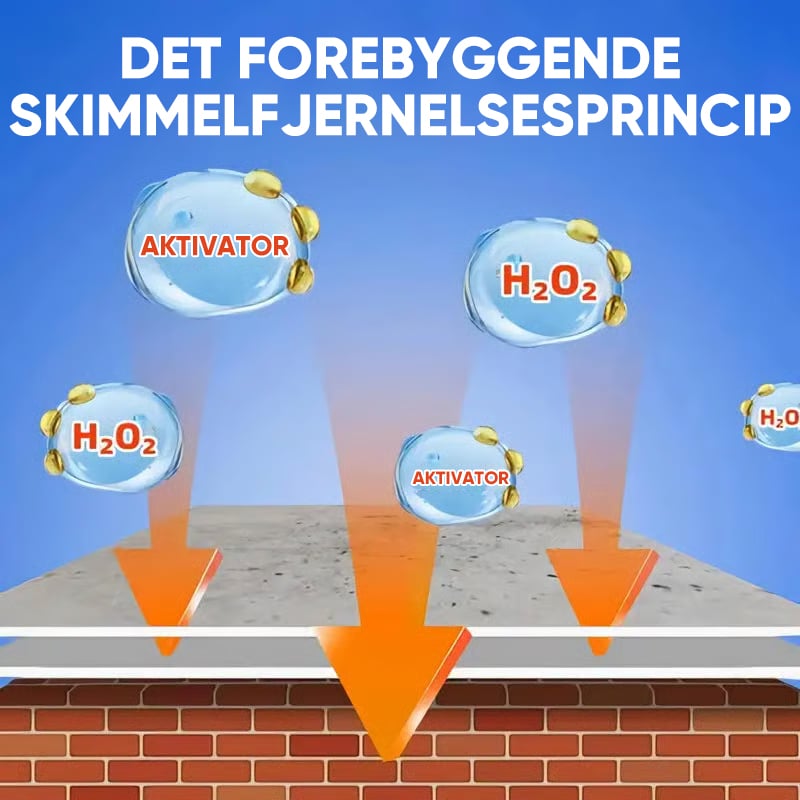 Hurtigtvirkende anti-skimmel vægrensespray