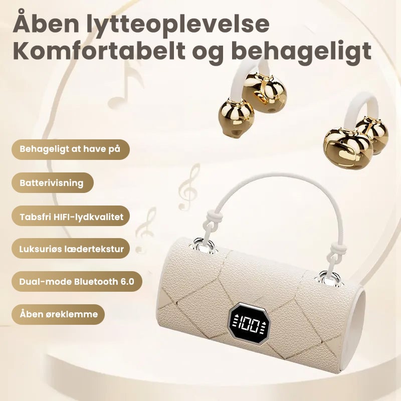 Stilfuldt klips-på trådløst headset