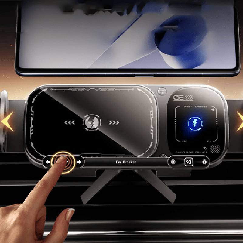 Roterende telefonholder med trådløs opladning til bilen