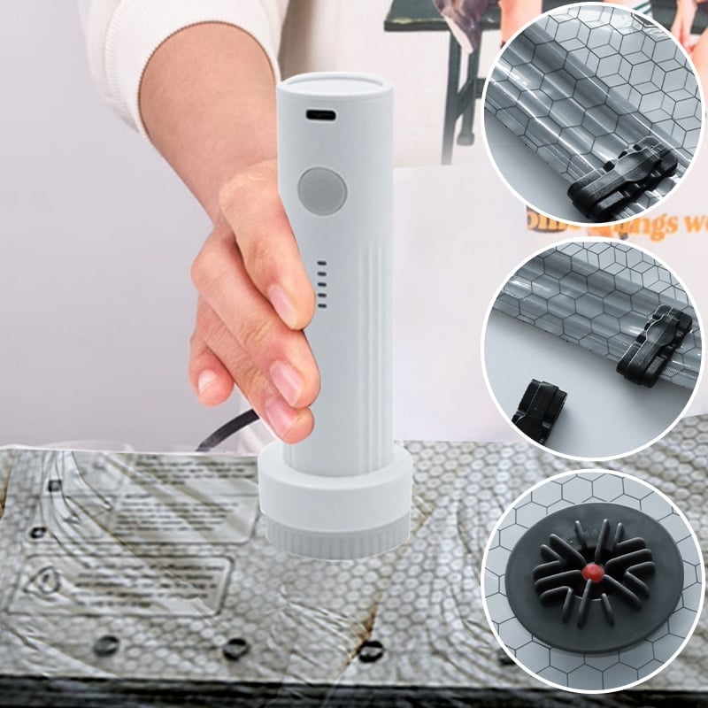 Vakuumkompressede rejseposer med luftpumpe