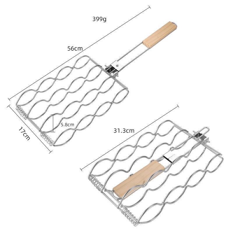 Rustfri stålgrillkurv til majs