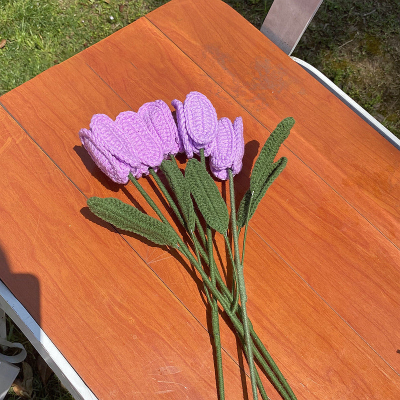 Hæklede blomsterbuketter