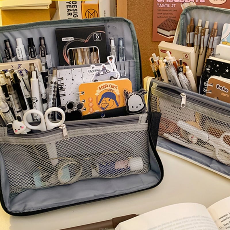 Penalhus og kosmetiktaske med stor kapacitet