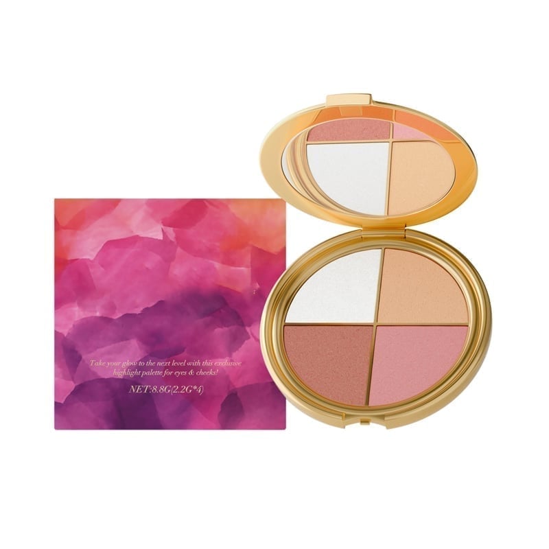 Alt-i-en highlighter, øjenskygge & blush palette