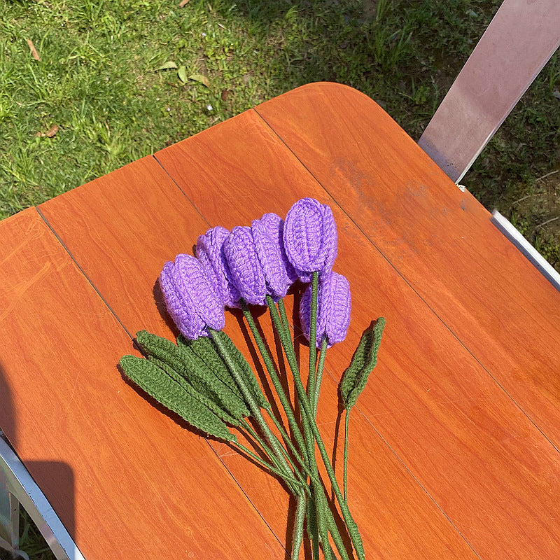 Hæklede blomsterbuketter