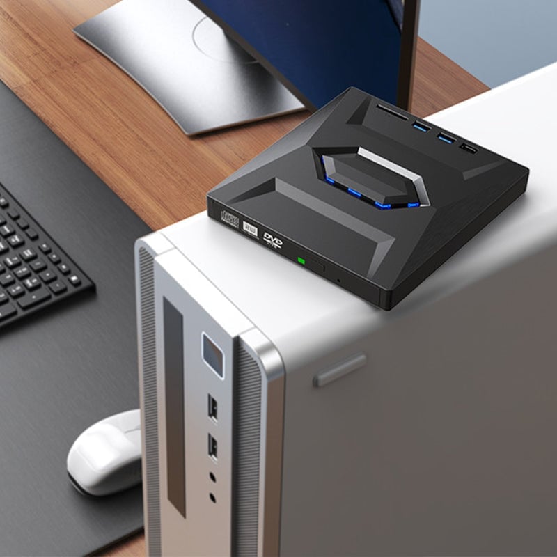 7-i-1 Eksternt USB DVD drev & Blu-ray afspiller