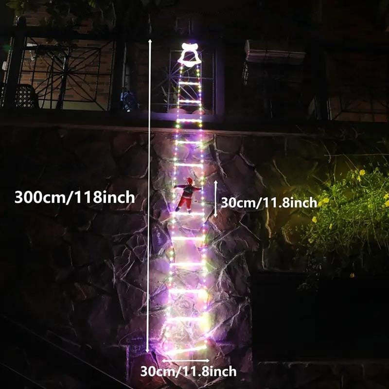 Stigeklatrende julemand-LED-Lampe