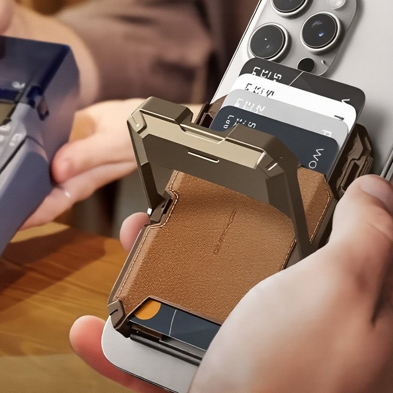 Magnetisk pung med stativ