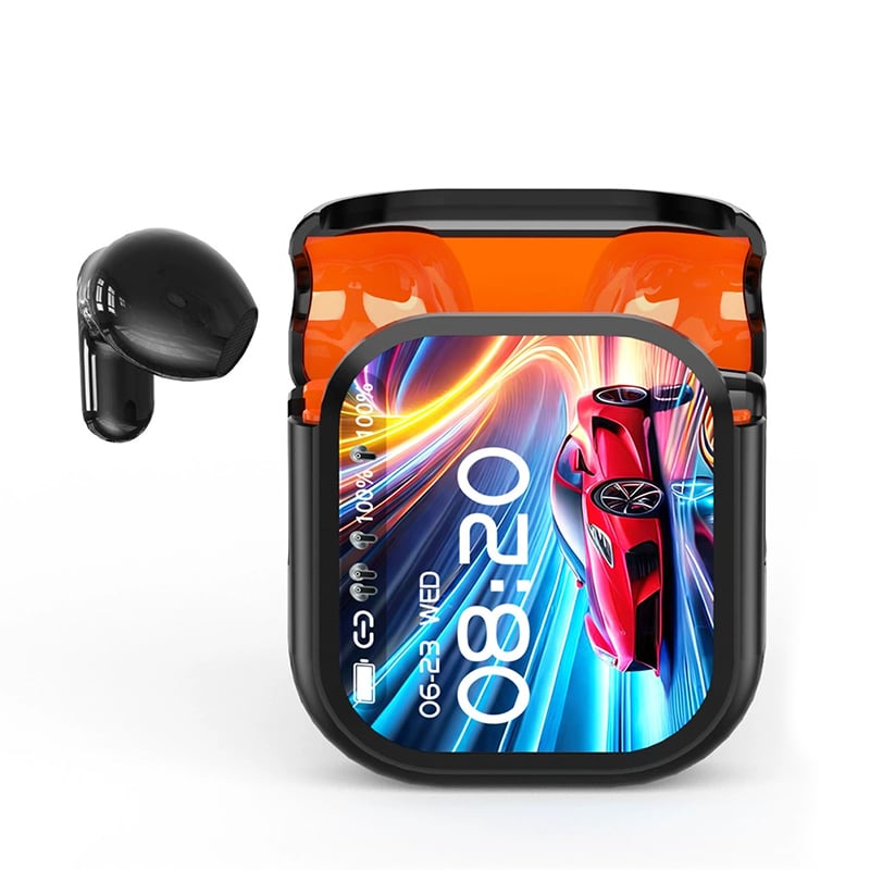 Støjreducerende oversættelses øretelefoner med farveskærm